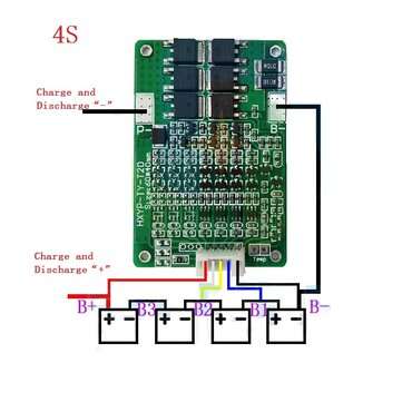 3S 4S 5S 6S 7S 15A 20A 18650 Lithium Battery Protection Board 12V 24V 29.4V Li... (TYPE: 4S16.8VBMS)
