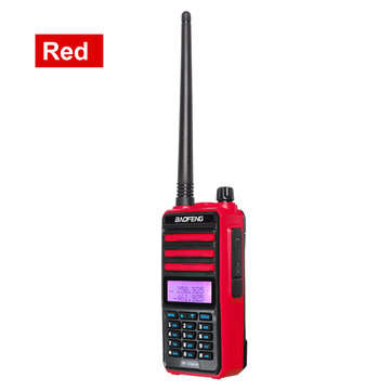 BAOFENG F-X3plus Three Band Handheld Radio Walkie Talkie 18W 9500mAh Waterproof Dust... (COLOR: RED)