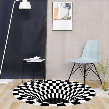 Bakeey Nordic Minimalist Carpet 3D Printing Visual Carpet Bedroom Office F... (CARPET SIZE: 80X80CM)