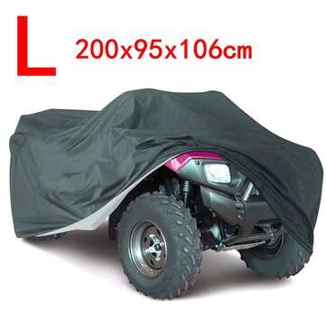 210T Waterproof Black Dustproof Cover ATV Quad Vehicle Scooter Motorbike M/L/XL/XXL/XXXL (SIZE.: L)