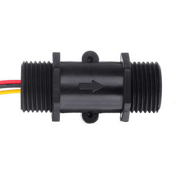5pcs YF-S201C Black Flow Meter Water Flow Sensor Switch Precision Flowmeter Turbine Flowmeter G1/2 D