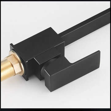 Black Kitchen Sink Taps Mixer Single Lever Zinc Alloy Swivel Spout Tap Faucet