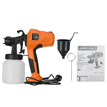 400W Electric Paint Sprayer Portable Handheld Paint Spray Guns for Indoor Home Fe... (COLOR: ORANGE)