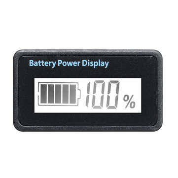 GY-H5 12V24V48V Lead Acid Battery LCD Display Module Mini Battery Capacity I... (LIGHT COLOR: WHITE)