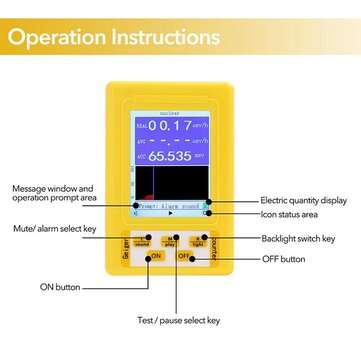 BR-9C 2-In-1 Handheld Portable Digital Display Electromagnetic Radiation Nuclear Radiation Detector