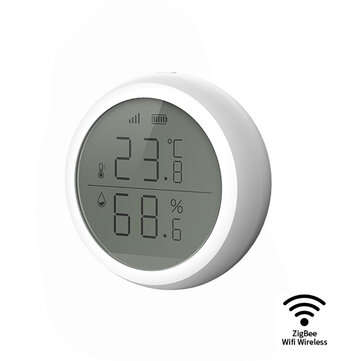 Bakeey Tuya Zigbee WIFI Wireless Smart Temperature and Humidity Sensor  LCD Screen Use With Gateway