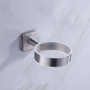 Wall Mounted Stainless Steel Bathroom Shower Soap Glass Holder Dish Rack