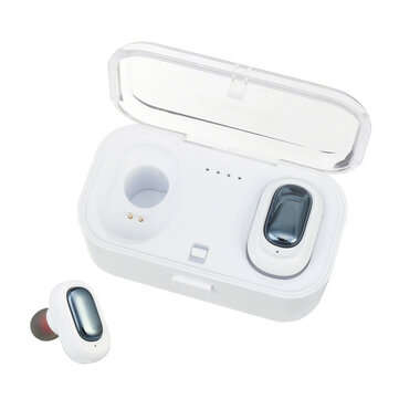 L1 Mini TWS bluetooth 5.0 Headset Wireless HiFi Stereo Sport Headphones Noise Can... (COLOR.: WHITE)