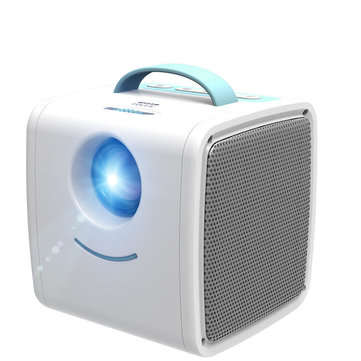 VEIDADZ Q2 Mini Portable LCD Projector 30 Lumens 1080P Childrens Education Projector LED Home Cinema