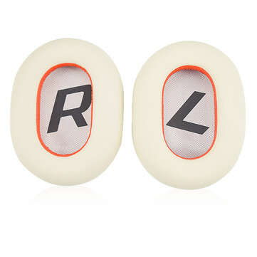 Bakeey 1 Pair Replacement Soft Leather Earmuff Earpad Cushions Earbud Tip for Bac... (COLOR.: WHITE)