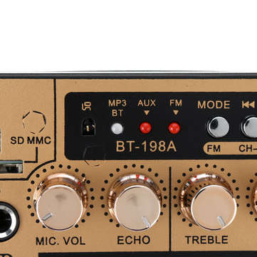 BT-198A 300W+300W Power Car Amplifier HIFI Digital Audio bluetooth AMP FM Radio For Car/Home/Theate