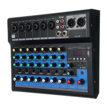 8 Channel 48V bluetooth Digital Microphone Sound Mixing Console Powerful Professional Karaoke Audio
