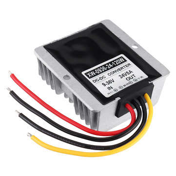 9-36V To 24V 5A 120W DC Buck Boost Power Converter Waterproof Multiple Protection  Step Down Module