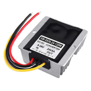 9-36V To 24V 5A 120W DC Buck Boost Power Converter Waterproof Multiple Protection  Step Down Module