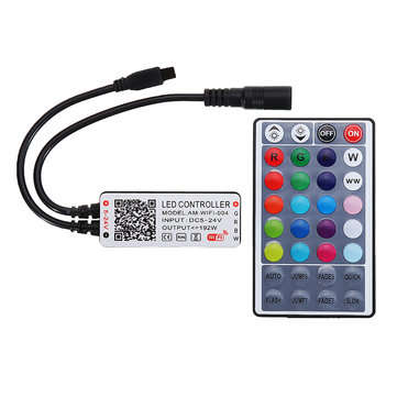 Smart WiFi 5Pin RGBW LED Strip Controller+32Keys Remote Control Work With Amazon Alexa Google Assist