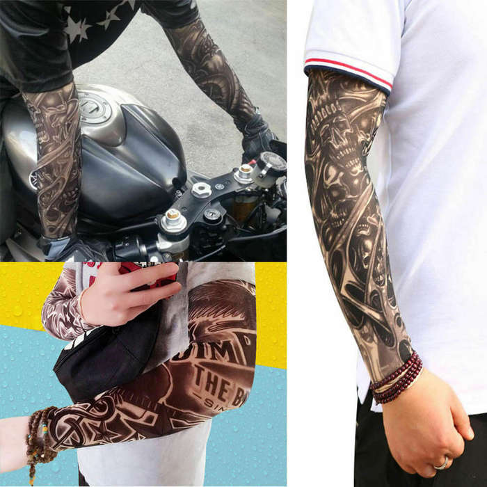 10pcs Tattoo Cooling Arm Sleeves Cover Motorcycle Riding Basketball