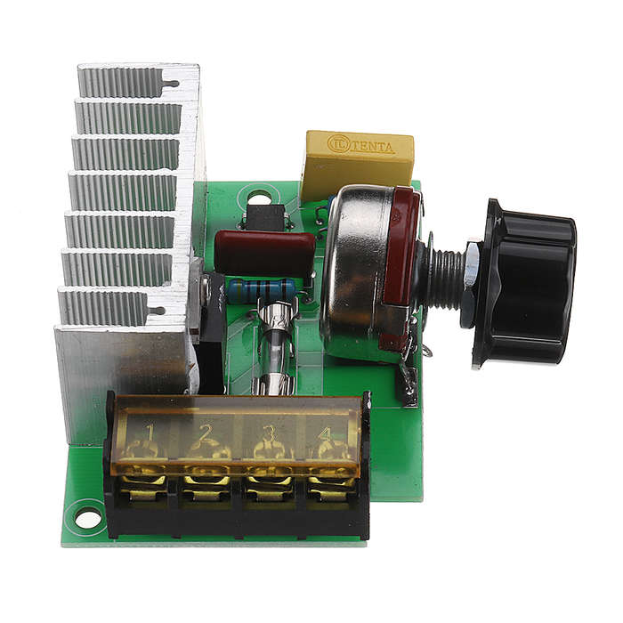 High Efficiency AC 0V-220V SCR Voltage Regulator PWM Motor Speed Controller Dual Capacitor with Knob