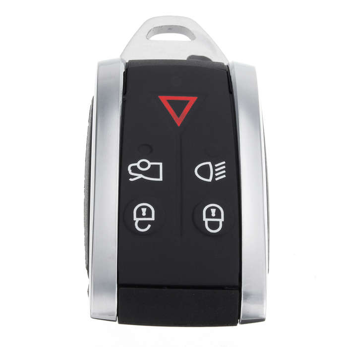 5 Buttons Remote Keyless Fob Case Shell with Uncut Key Blade For Jaguar XF XK X