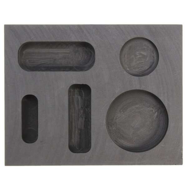 10 OZ Graphite Crucible Ingot Bar Combo Mold For Silver Gold Melting Casting
