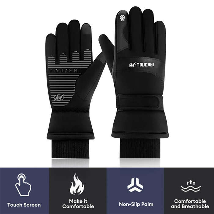 M - TENGOO USB Heated Gloves for Men Cycling Gloves Winter Waterproof Cold Padded Thickened Touch Sc