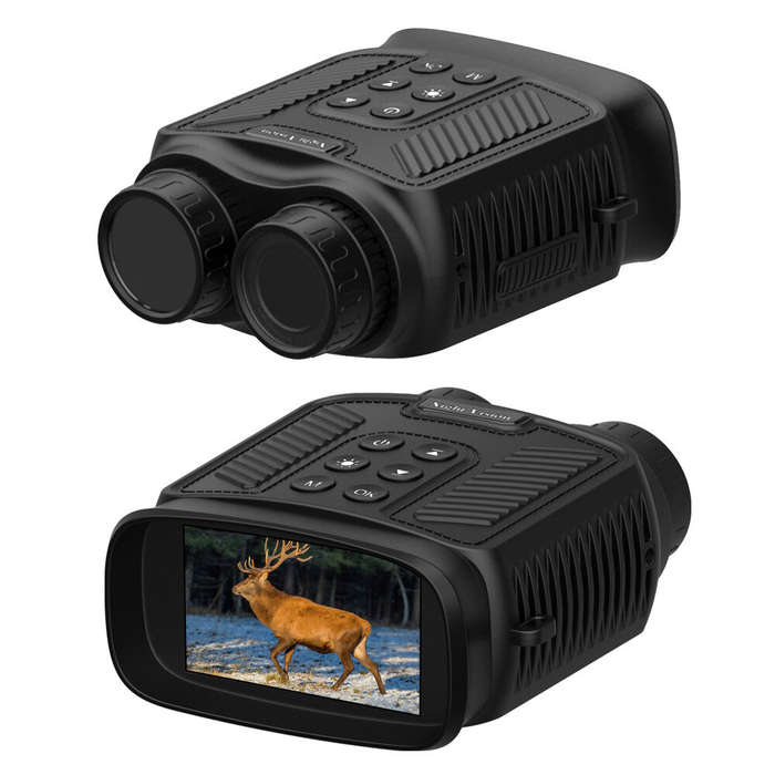Black - IPRee DT59 4K Night Vision Binoculars 40MP 8X Digital Zoom HD Camera Video 5000mAh Rechargea