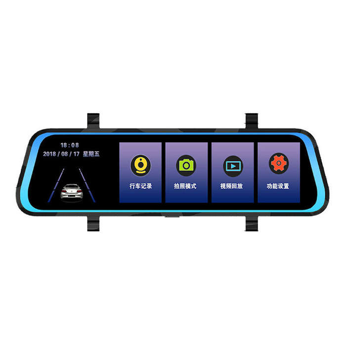 904 10 Inch 1080P Rearview Mirror Dash Cam 2.5D IPS Touch Screen Night Vision G-sensor 24H Parking M
