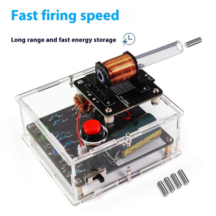 DIY Kit - HU-064C High Voltage Electromagnetic Launcher DIY Kit with Circuit Board Fast Energy Stora