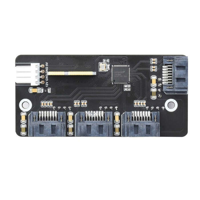 C0918 Raspberry Pi CM4 Expansion Card PCI-E to Four-way SATA3.0 Expansion Board 6Gbps High-speed SAT