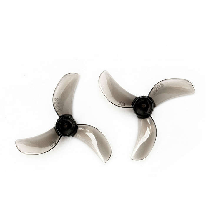 Clear grey - 4 Pairs Gemfan 1208 31mm 1.2 Inch 4-Blade Propeller 0.8mm / 1.0mm / 1.5mm Shaft Hole fo