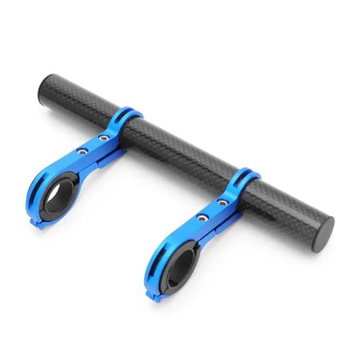 Black - 1pc Carbon Fiber Bike Handlebar Extender Bracket, Flashlight Holder Extension Bracket For Ou