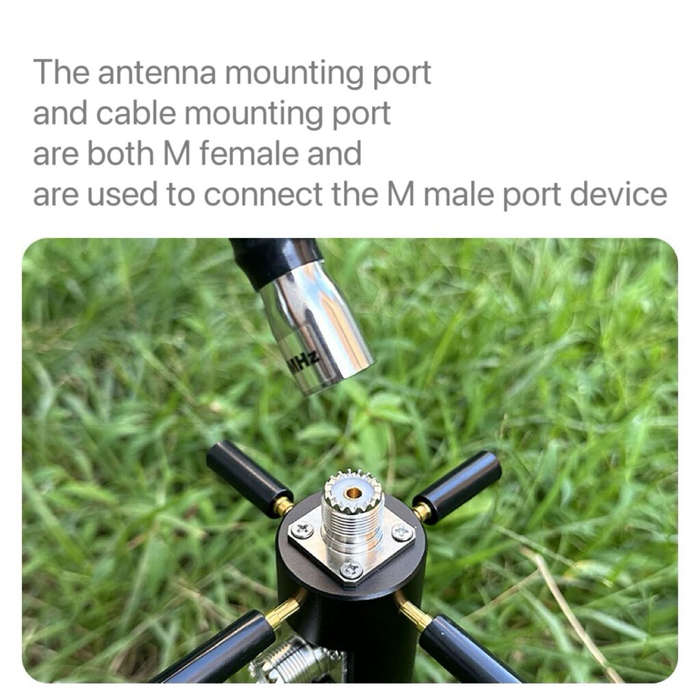 #A - 160m-6m 100W M10 Thread Antenna Base Outdoor Antenna Mount for Vehicle Shortwave Antenna
