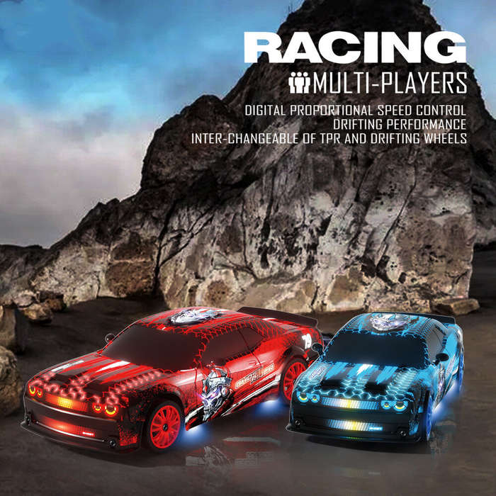 Red - HB Toys SC24A24 RTR 1/24 2.4G 4WD Drift RC Car High Speed On-Road Racing LED Light Mini Racing