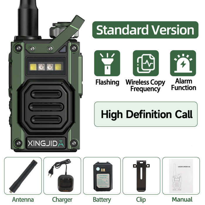 EU Plug - CHIERDA XA501 Walkie Talkie Wireless Frequency Pairing Long Range HD Call Hands-Free Type-