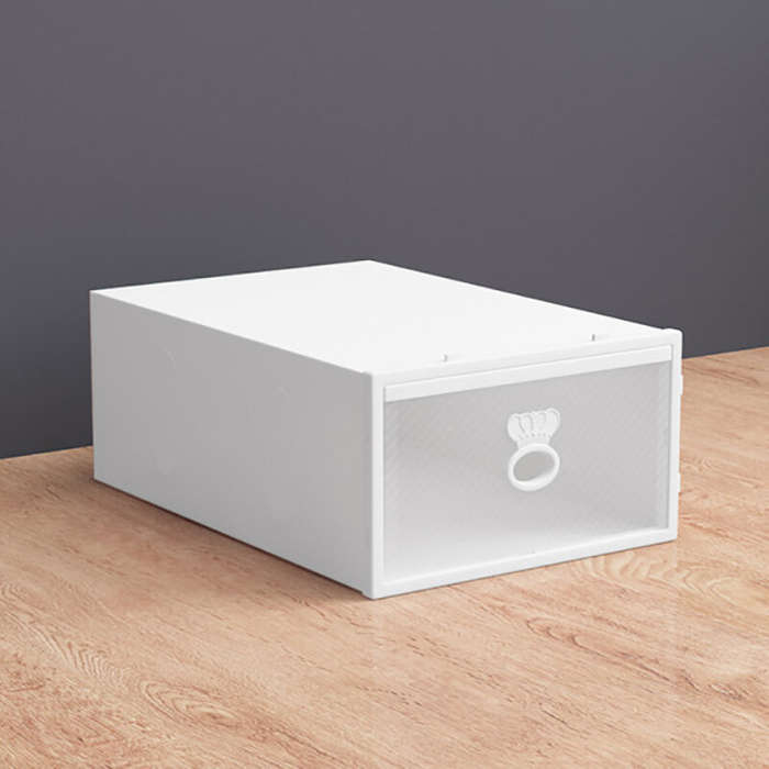 1 Piece Plastic Flip Shoes Storage Box Organizer Foldable Clear Shoes Storage Box Stackable Stacking