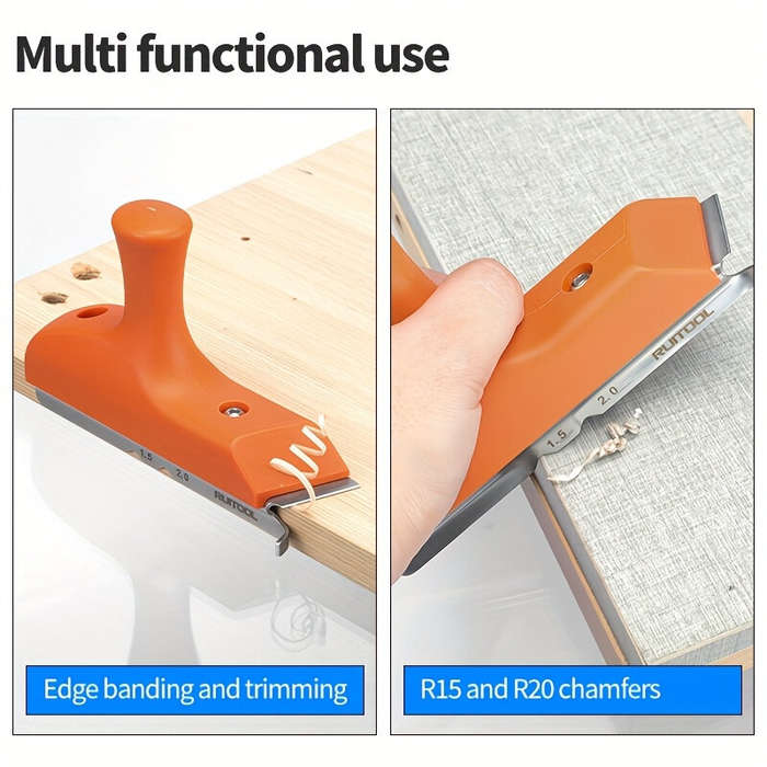 Orange - Handheld Edge Banding Trimmer High-quality Steel Blade for Wood PVC ABS Veneer Precision Cu