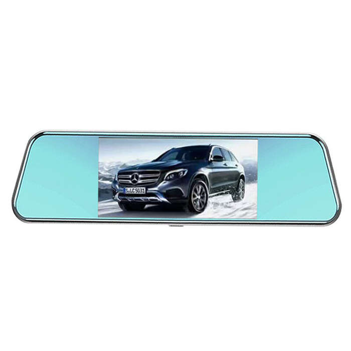 10 - 10 Inch Car Rearview Mirror Driving Recorder Front Rear Dual Recording HD Night Vision 24H Moni