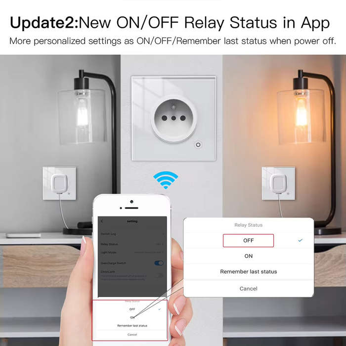Black - Tuya WiFi Smart 16A EU Socket Glass Panel Outlet Power Monitor Touch Plug Relay Status Light