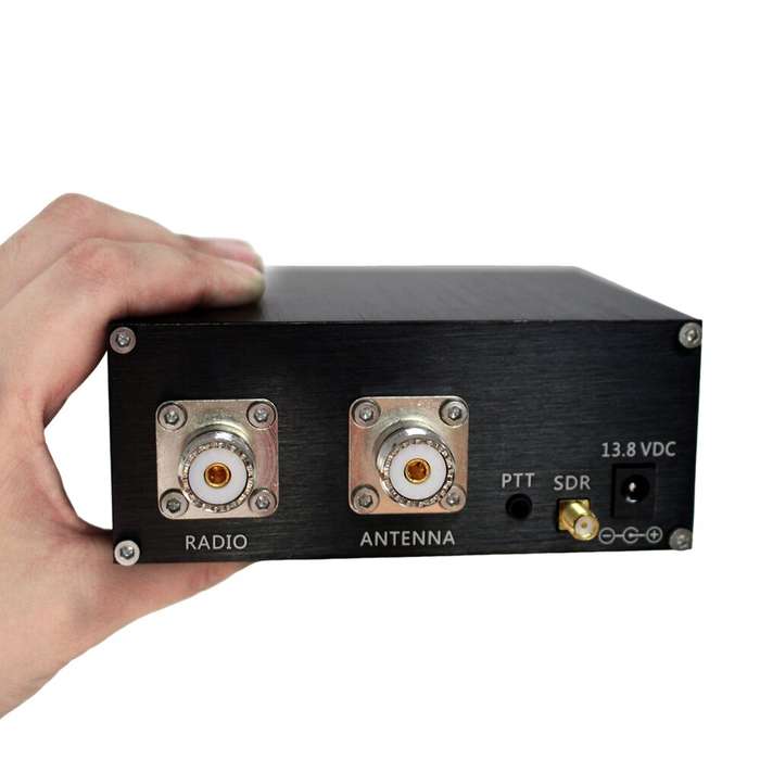 US Plug - SDR Transceiver Switch Antenna Sharer TR Switch Box 100W DC 160MHz Aluminum Alloy Box