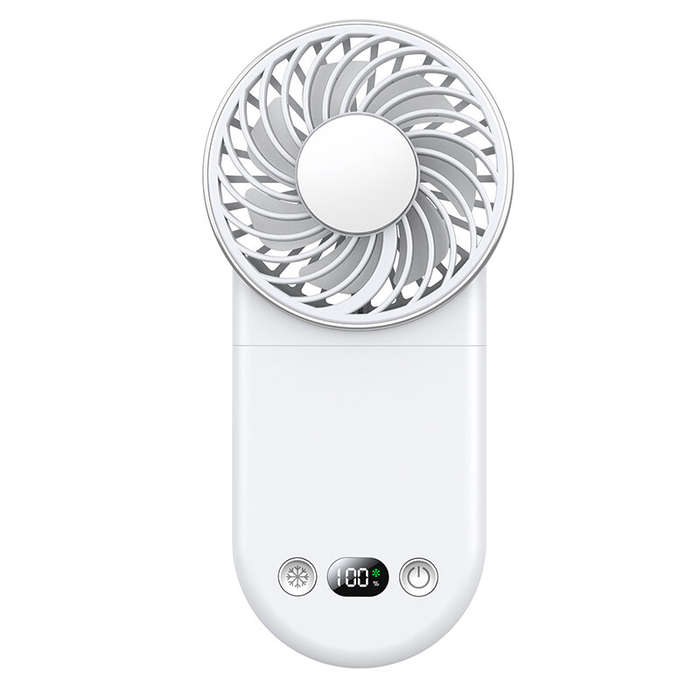 Black - 3 In 1 Handheld Cooling Fan 3 Speed Mini Folding Neck Hanging Fan Multifunctional 180 Adjust