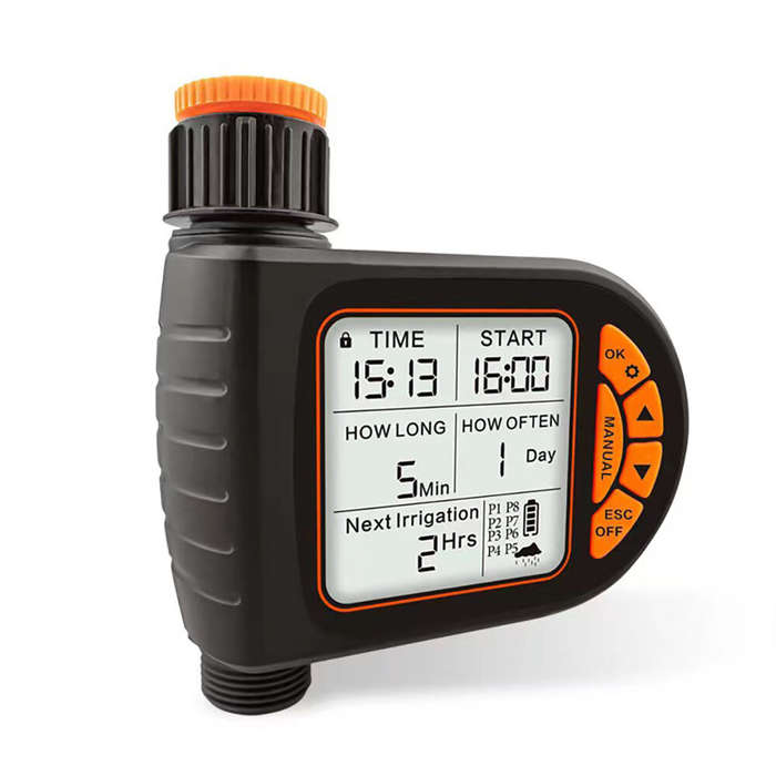 Black - Intelligent Timing Gardening Automatic Watering Device Large Screen LCD Controller Garden Ba