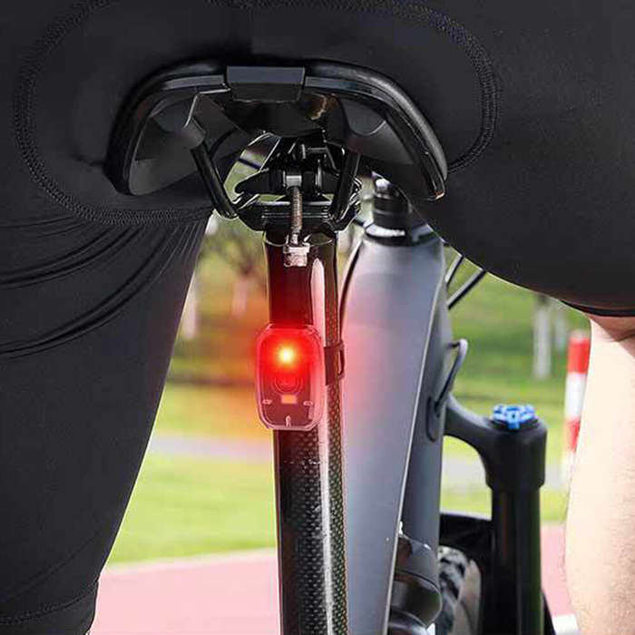 Black - WEST BIKING Mini Portable Bike Taillight 4 Light Modes USB Rechargeable 180 Wide Angle PX5 W
