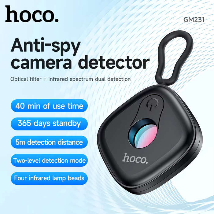 Black - HOCO Full Range Camera Hidden Finder Anti-spys Bug Listening Device GPS Tracker Wireless Sig