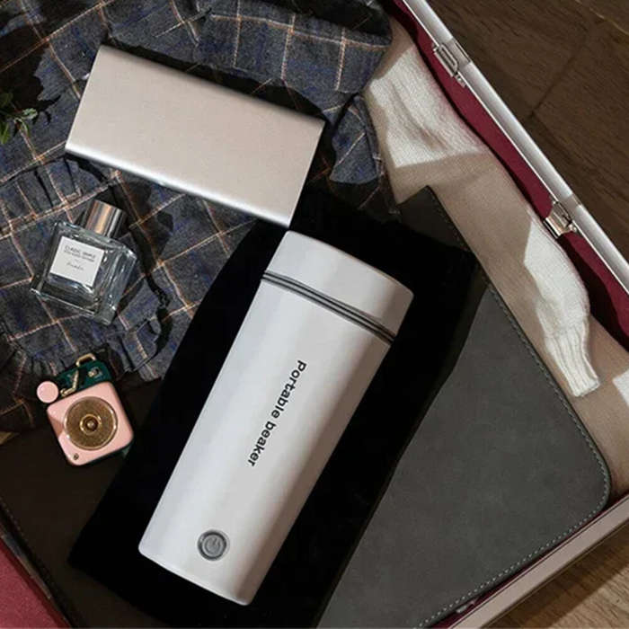 White - IPRee 350ML Electric Heating Water Cup Portable Electric Kettle For Travel 220V Tea Coffee B