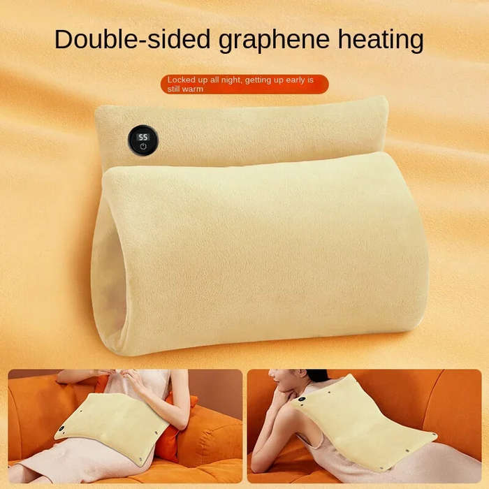 Orange - Multifunctional Plush Warm Handbag Portable Graphene Heating Baby Warm Multi-Speed Adjustme