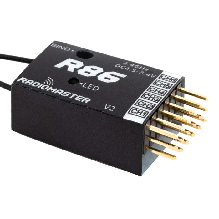 FCC Version - Radiomaster R86 V2 6CH Compatible PWM RC Receiver for Frsky D8 D16 SFHSS Radiomaster T