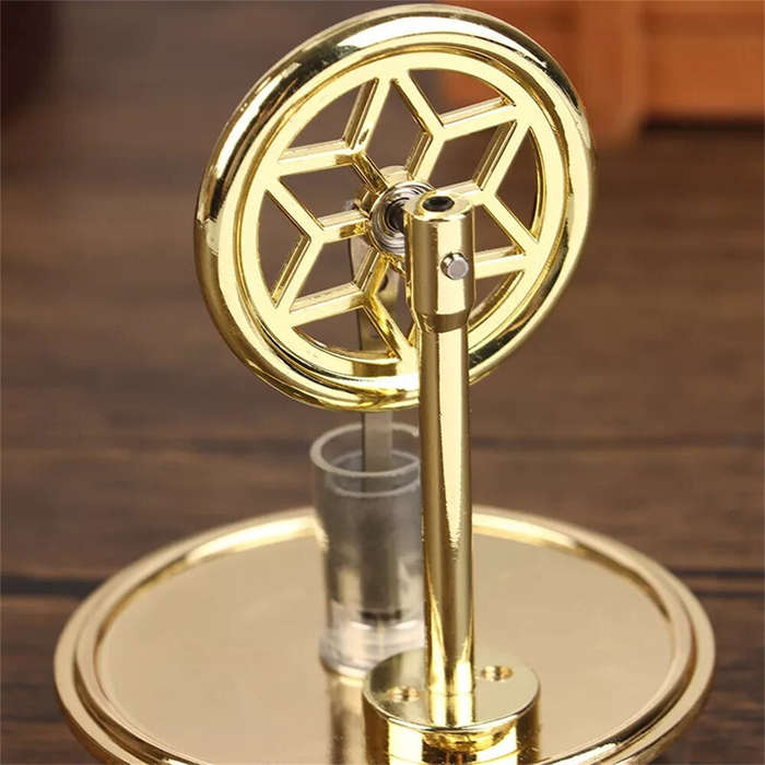 Gold - K311 Golden Mini Low Temperature Stirling Engine Model Aluminum Alloy Difference Steam Power