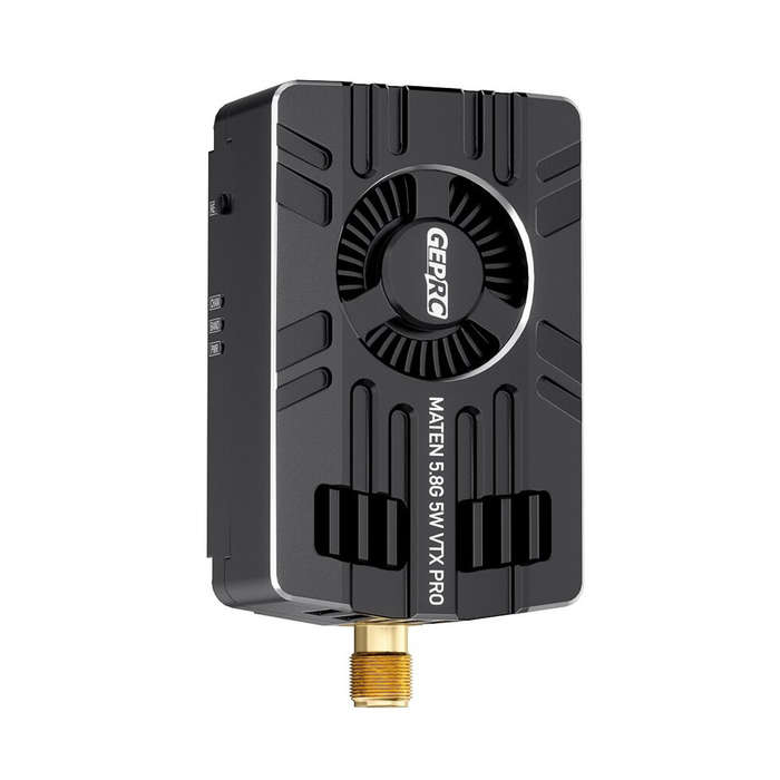 Black - GEPRC MATEN 5.8G 5W 80CH VTX PRO 7-36V IRC Tramp Protocol Support OSD Parameter Adjustment B