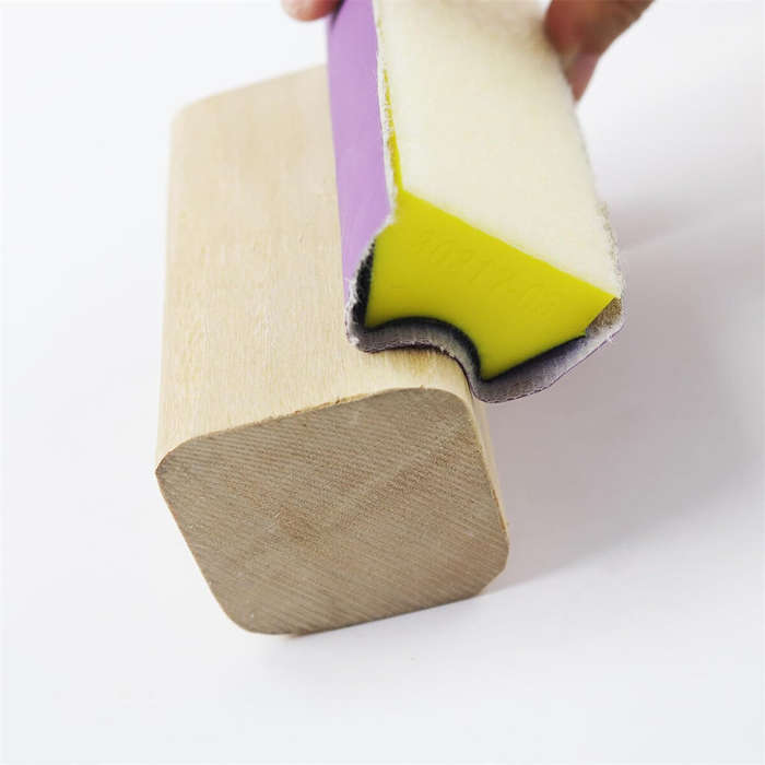 9PCS Hand Sanding Blocks Set Versatile Contoured Profile Yellow Durable Medium-Density Polyurethane