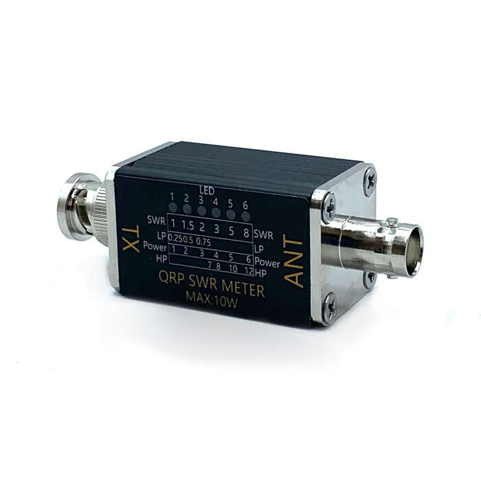 SO239 Connector - 1- 30mhz 10W Standing Wave Meter Power Meter with 6 LED Indicators Portable SWR Me