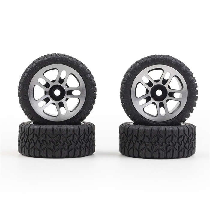 Black - 4PCS Upgraded Metal Wheel Rims Tires for SG PINECONE FORSET 2402 1/24 Off-Road RC Cars Vehic